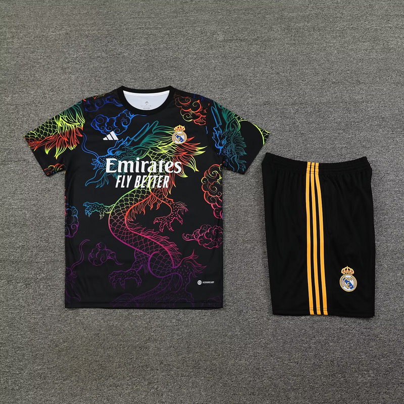 AAA Quality Real Madrid 24/25 Black Dragon Colourful TrainingKit